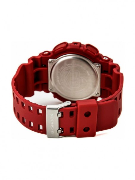 CASIO G-SHOCK Chronograph Red Rubber Strap GA-100B-4AER 