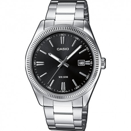 CASIO Collection Stainless Steel Bracelet Black Dial MTP-1302PD-1A1VEF 