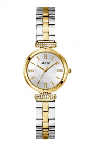 GUESS ARRAY Crystals Two Tone Stainless Steel Bracelet GW0762L5 