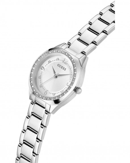 GUESS Charlotte Crystals Silver Stainless Steel Bracelet GW0767L1 