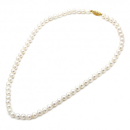 Κολιέ Mε Mαργαριτάρια Fresh Water Pearl,Χρυσό 14 Καρατίων oro1586 