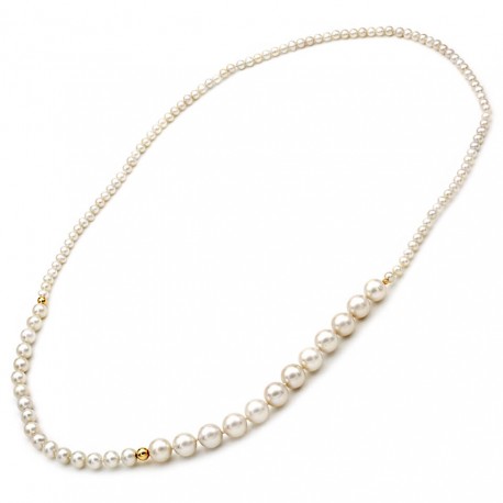 Κολιέ Mε Mαργαριτάρια Fresh Water Pearl Χρυσό 14 Καράτια oro1562 