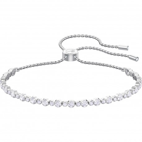 Swarovski Βραχιόλι Subtle Trilogy Λευκό, Επιμετάλλωση ροδίου 5465384 