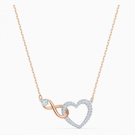 Swarovski Infinity Heart,Επιροδιωμένο-Ροζ Χρυσό Με Κρύσταλλα 5518865 