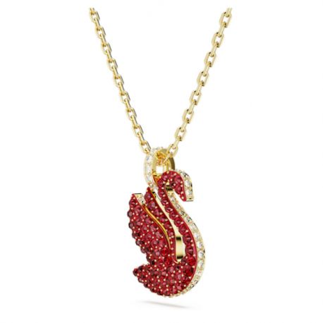 Swarovski Iconic Swan Κύκνος, Mεσαίο, Κόκκινο, Επιμετάλλωση σε χρυσαφί τόνο 5647871 