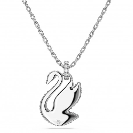 Swarovski Iconic Swan Κολιέ, Mικρό, Λευκό, Επιμετάλλωση ροδίου 5647872 