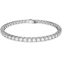 Swarovski Βραχιόλι Matrix Tennis Λευκό Large, Επιμετάλλωση ροδίου 5648938