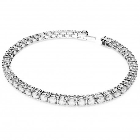 Swarovski Βραχιόλι Matrix Tennis Λευκό, Επιμετάλλωση ροδίου 5648937 