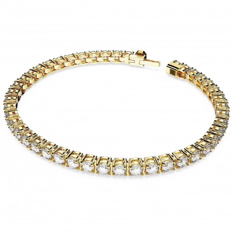 Swarovski Βραχιόλι Matrix Tennis Extra Large, Επιμετάλλωση σε χρυσαφί τόνο με κρύσταλλα 5657663 