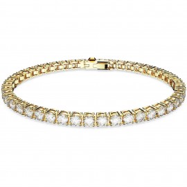 Swarovski Βραχιόλι Matrix Tennis Extra Large, Επιμετάλλωση σε χρυσαφί τόνο με κρύσταλλα 5657663