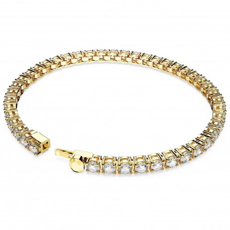 Swarovski Βραχιόλι Matrix Tennis Extra Large, Επιμετάλλωση σε χρυσαφί τόνο με κρύσταλλα 5657663 