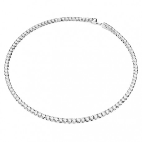 Swarovski Matrix Tennis Κολιέ, Λευκό, Επιμετάλλωση ροδίου 5681796 