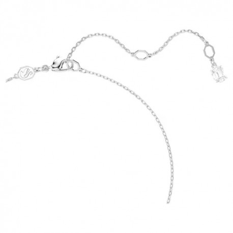 Swarovski κολιέ Matrix Crystal pearl, Στρογγυλή κοπή, Λευκό, Επιμετάλλωση ροδίου 5693897 