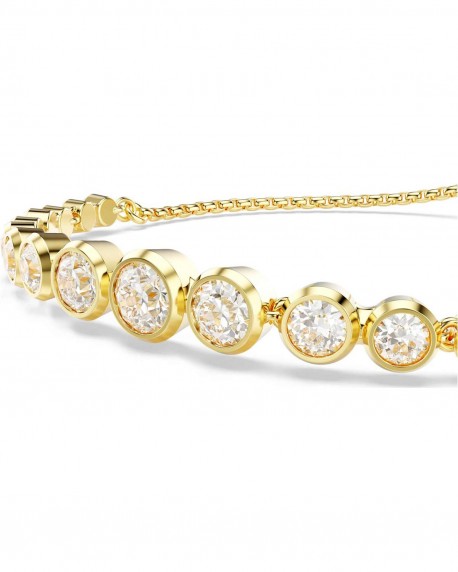 Swarovski Βραχιόλι Tennis Imber,Λευκό, Επιμετάλλωση σε χρυσαφί τόνο 5705450  