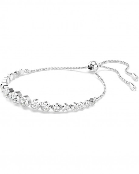 Swarovski Βραχιόλι Tennis Imber, Λευκό, Επιμετάλλωση ροδίου 5705451 