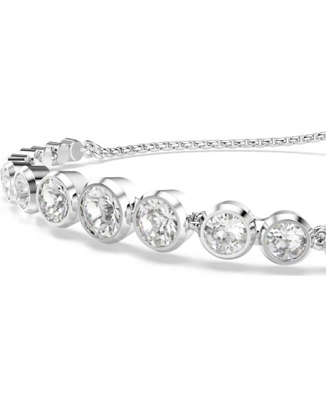 Swarovski Βραχιόλι Tennis Imber, Λευκό, Επιμετάλλωση ροδίου 5705451 