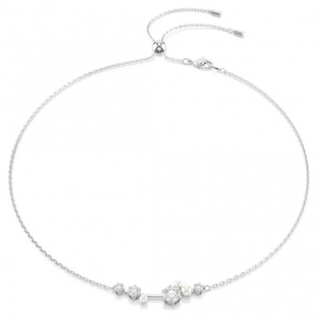 Swarovski Κολιέ Constella Crystal pearl, Λευκό, Επιμετάλλωση ροδίου 5705626 