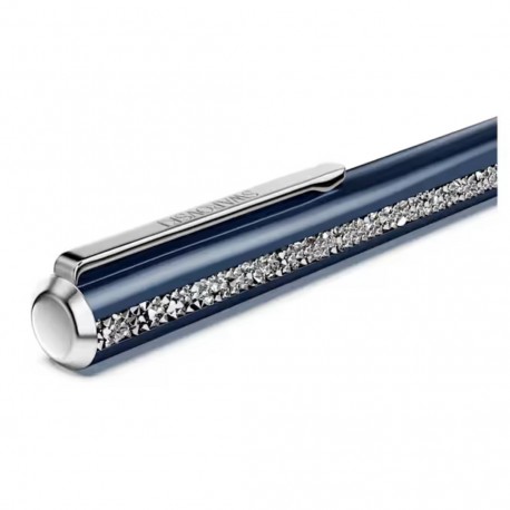 SWAROVSKI Στυλό Crystal Shimmer Glide Μπλε, Μπλε λακαρισμένο, επιμετάλλωση χρωμίου 5707709  