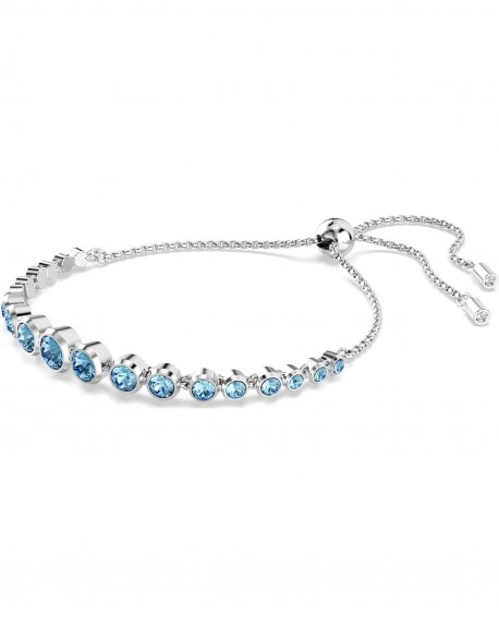 Swarovski Βραχιόλι Tennis Imber, Μπλε, Επιμετάλλωση ροδίου 5719282 