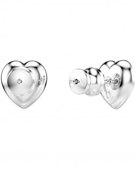 SWAROVSKI White Ariana Grande x Swarovski Σκουλαρίκια Καρδιά, Λευκά, Επιμετάλλωση ροδίου 5720859 