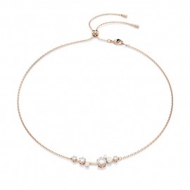 Swarovski Κολιέ Constella Crystal pearl, Λευκό, Επιμετάλλωση σε ροζ χρυσαφί τόνο 5729504