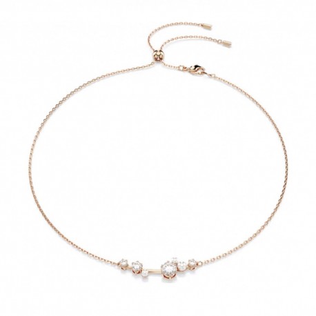 Swarovski Κολιέ Constella Crystal pearl, Λευκό, Επιμετάλλωση σε ροζ χρυσαφί τόνο 5729504 