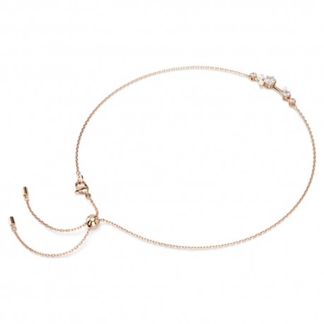 Swarovski Κολιέ Constella Crystal pearl, Λευκό, Επιμετάλλωση σε ροζ χρυσαφί τόνο 5729504 