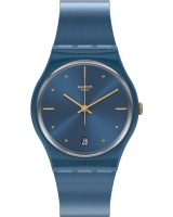 SWATCH Gents Pearlyblue Blue Silicone Strap GN417