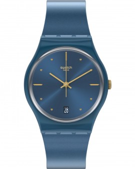 SWATCH Gents Pearlyblue Blue Silicone Strap GN417