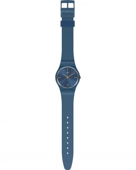 SWATCH Gents Pearlyblue Blue Silicone Strap GN417 