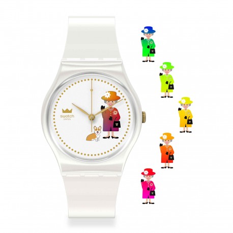 SWATCH Jubilee How Majestic White Silicone Strap GZ711 