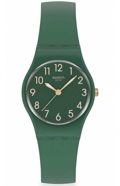 SWATCH Notes Of Pecan Green Silicone Strap LG130 