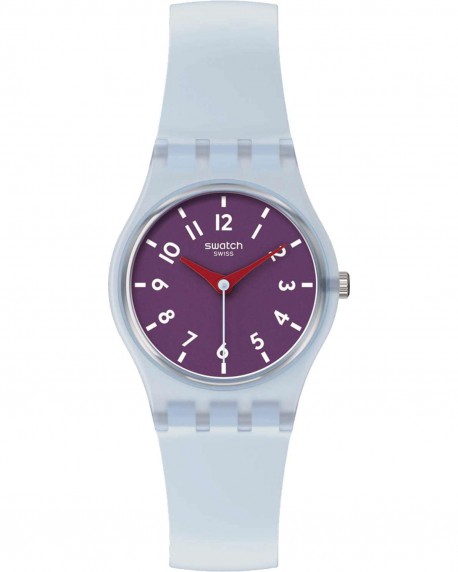 SWATCH Essentials Powder Plum Light Blue Silicone Strap LL126 