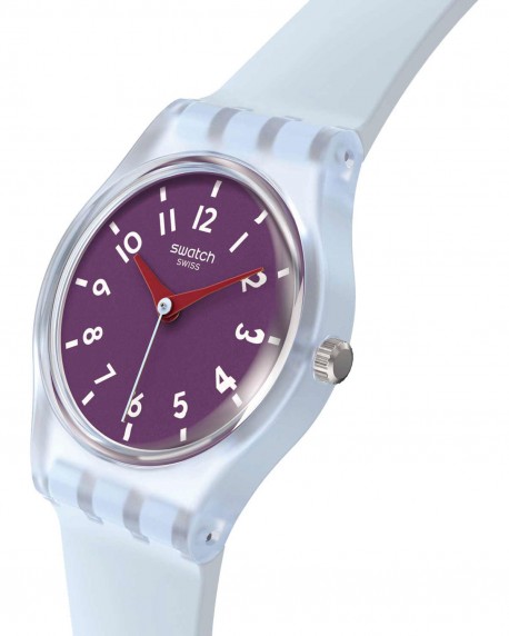 SWATCH Essentials Powder Plum Light Blue Silicone Strap LL126 