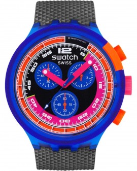 SWATCH Neon Party To The Max Chronograph Black Biosourced Strap SB06N102