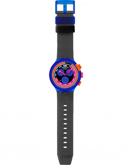 SWATCH Neon Party To The Max Chronograph Black Biosourced Strap SB06N102 