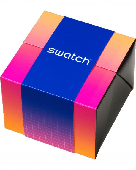 SWATCH Neon Party To The Max Chronograph Black Biosourced Strap SB06N102 