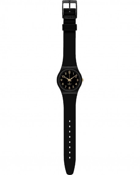 SWATCH Classic Golden Tac Black Biosourced Strap SO28B113 