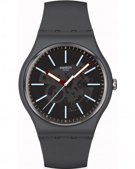 SWATCH Essentials Coblestone Street Grey Biosourced Strap SO29A101 