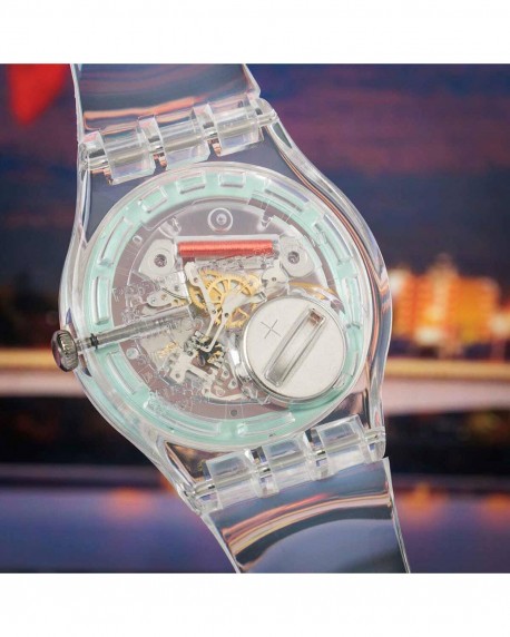 SWATCH Clearly New Gent White Plastic Strap SO29K100-S06 