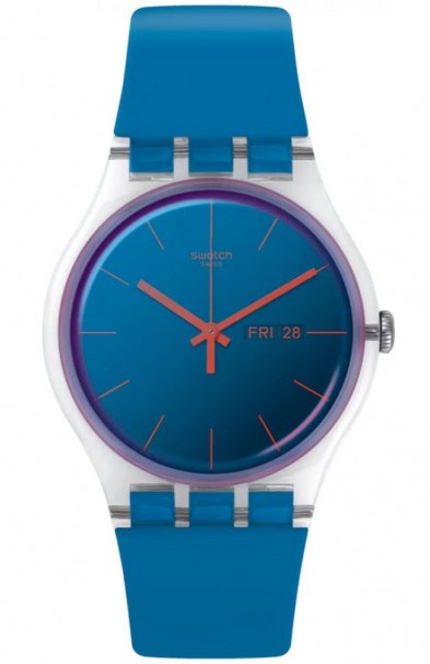 SWATCH Transformation Polablue Blue Silicone Strap SO29K702-S14 