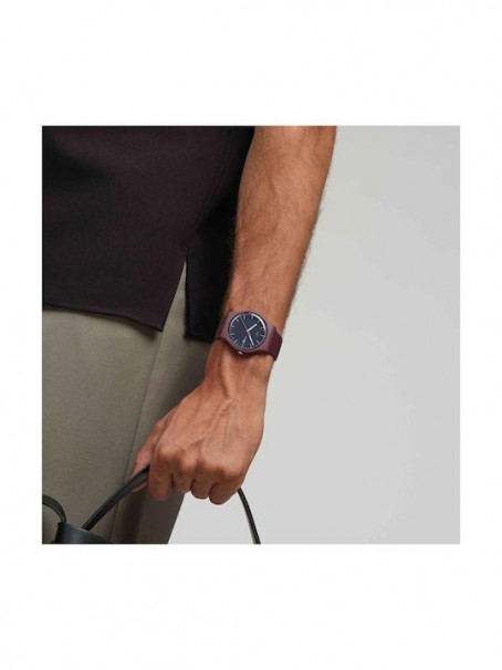 SWATCH Burgundy Berry Rubber Strap SO29R707 