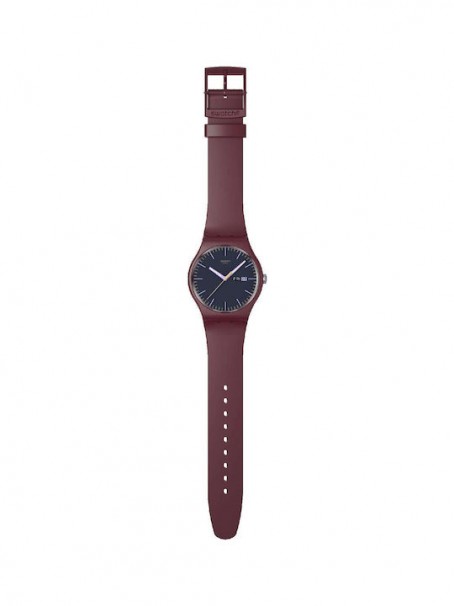 SWATCH Burgundy Berry Rubber Strap SO29R707 