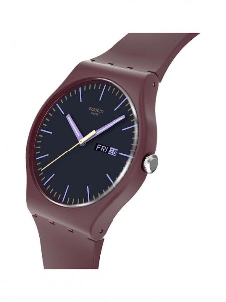 SWATCH Burgundy Berry Rubber Strap SO29R707 