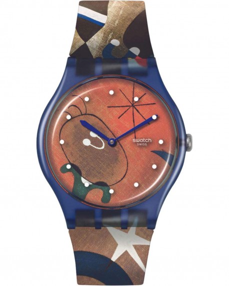 SWATCH X Tate Gallery Women and Bird In The Moonlight by Joan Miro SO29Z136 