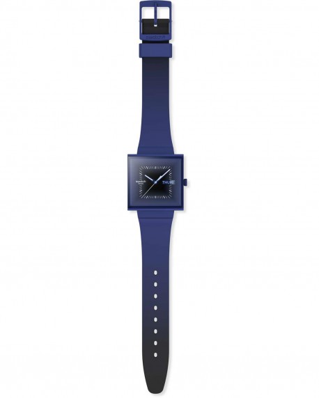 SWATCH Essentials Squarely Backlight Two Tone Silicone Strap SO34N700 