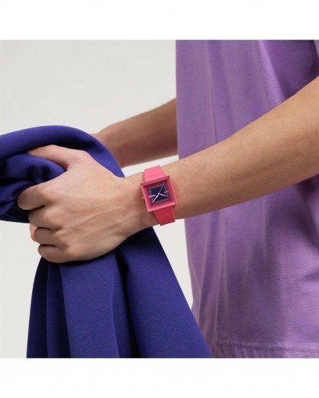 SWATCH Essentials Squarely Berry Two Tone Silicone Strap SO34R700 