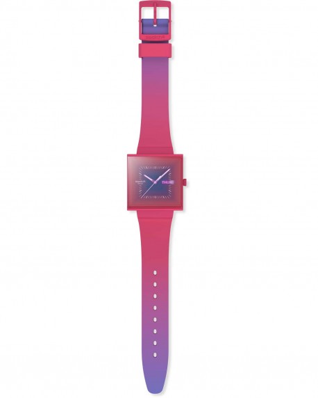 SWATCH Essentials Squarely Berry Two Tone Silicone Strap SO34R700 