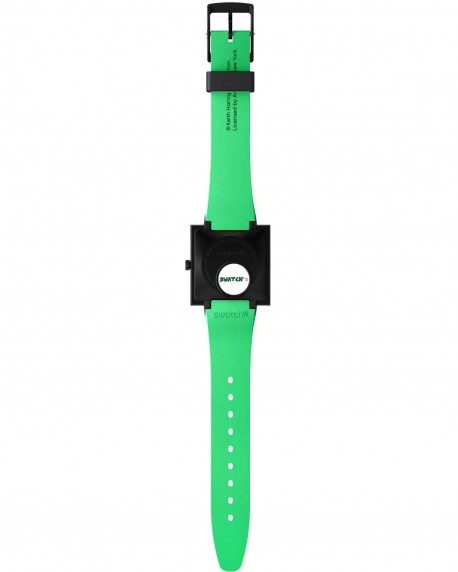 SWATCH Breaks Off Green Silicone Strap SO34Z102 