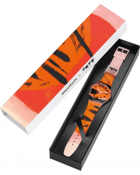 SWATCH X Tate Gallery Orange and Red on Pink by Wilhelmina Barns-Graham SUOZ362 